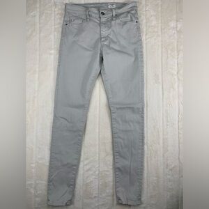 Adriano Goldschmied The Farrah Skinny Ankle Jeans Women 27R High-Rise Light Gray